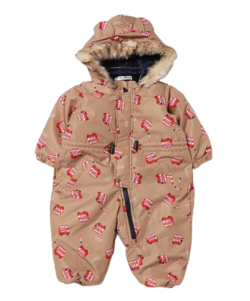 バス柄ベージュ