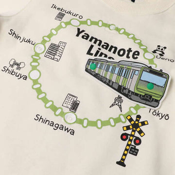 Hungry Heart 山手線電車プリント裏起毛トレーナー