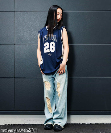 ALGY ダメージデニムパンツ