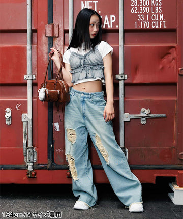 ALGY ダメージデニムパンツ