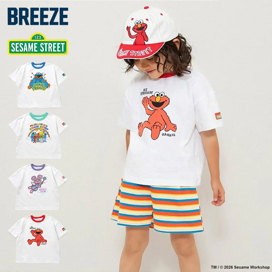 BREEZE セサミストリート リンガーTシャツ