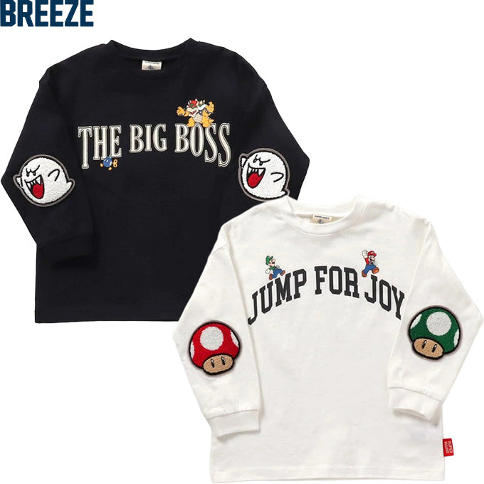 BREEZE スーパーマリオ エルボーパッチ Tシャツ