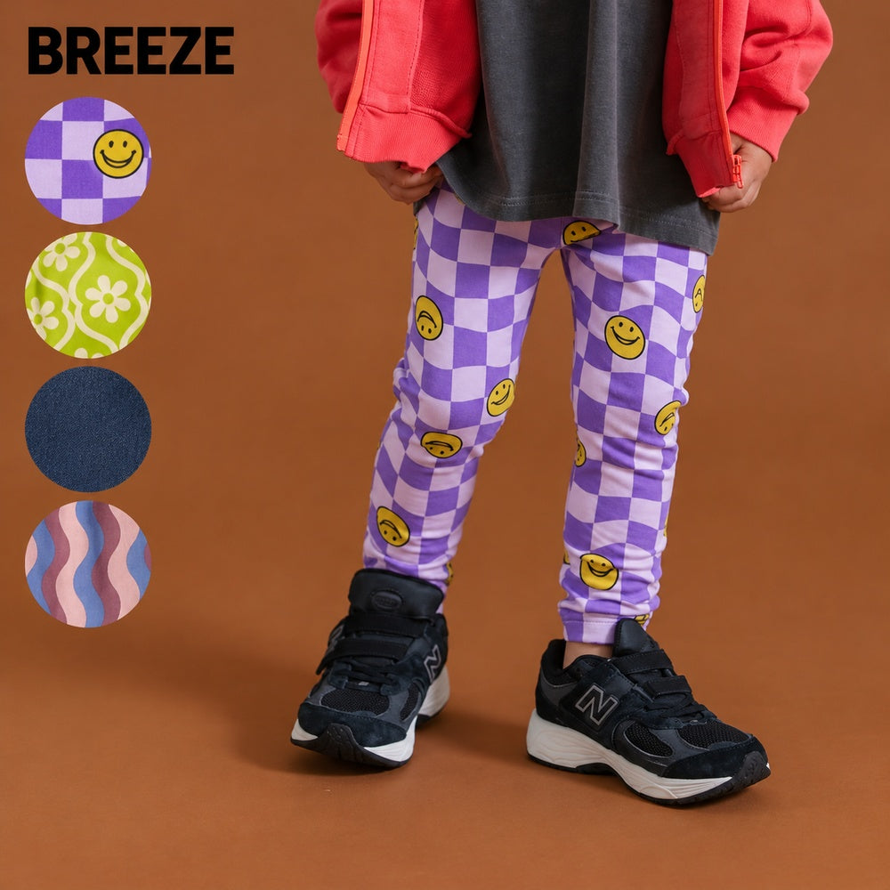 BREEZE DAISUKI 総柄パンツ 9分丈 ストレッチ キッズ 子供服 男の子 女の子 通園 80 90 100 110 120 130