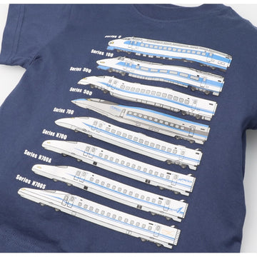 JR歴代新幹線電車プリント半袖Tシャツ