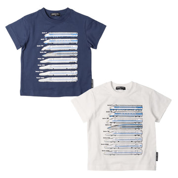 JR歴代新幹線電車プリント半袖Tシャツ
