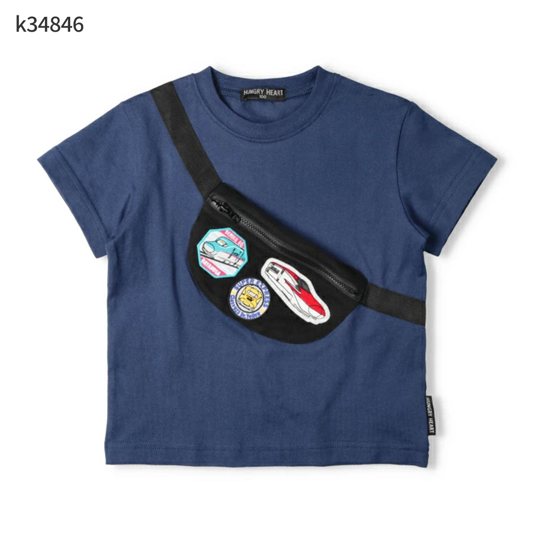 Hungry Heart JR新幹線電車ワッペン付バッグ付き半袖Ｔシャツ