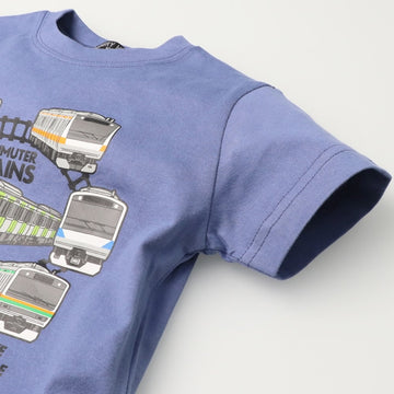JR在来線電車プリント半袖Tシャツ