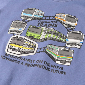 JR在来線電車プリント半袖Tシャツ