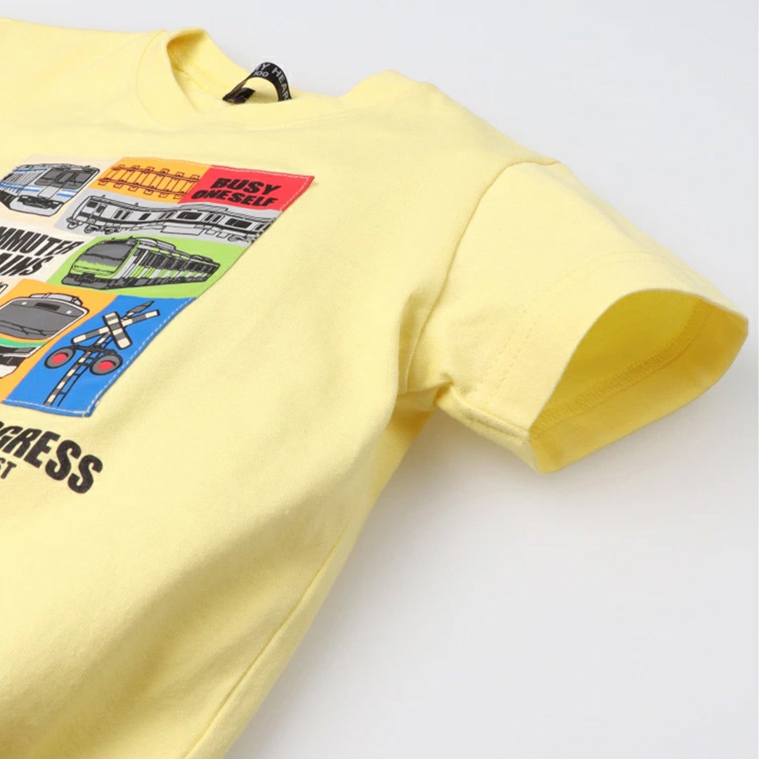 Hungry Heart JR在来線電車アップリケ半袖Ｔシャツ