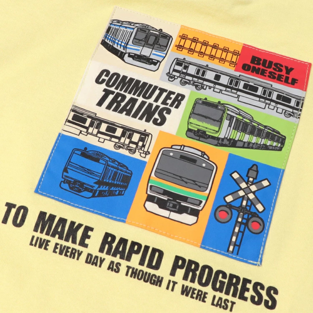 Hungry Heart JR在来線電車アップリケ半袖Ｔシャツ