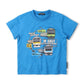 Hungry Heart JR在来線電車路線図風プリント半袖Tシャツ