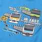 Hungry Heart JR在来線電車路線図風プリント半袖Tシャツ