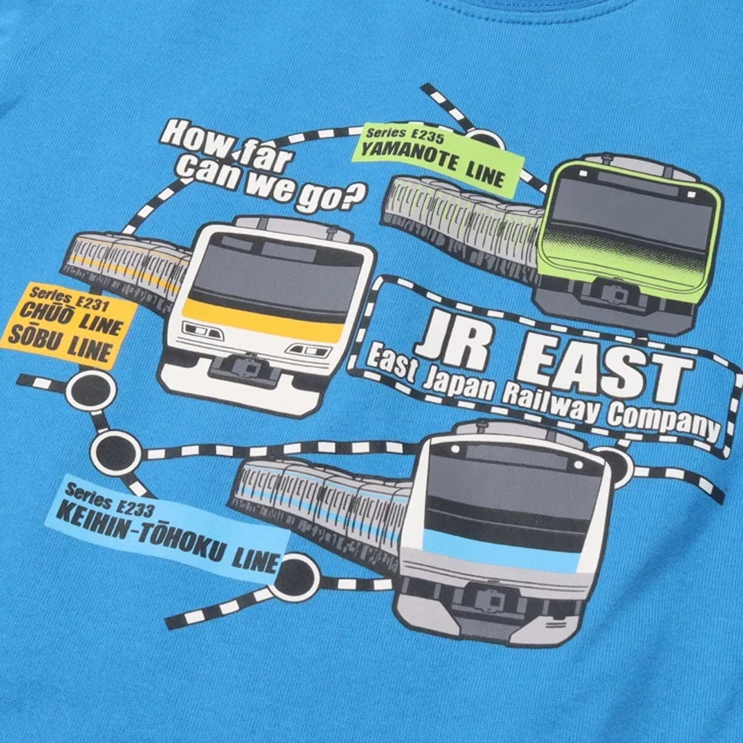 Hungry Heart JR在来線電車路線図風プリント半袖Tシャツ