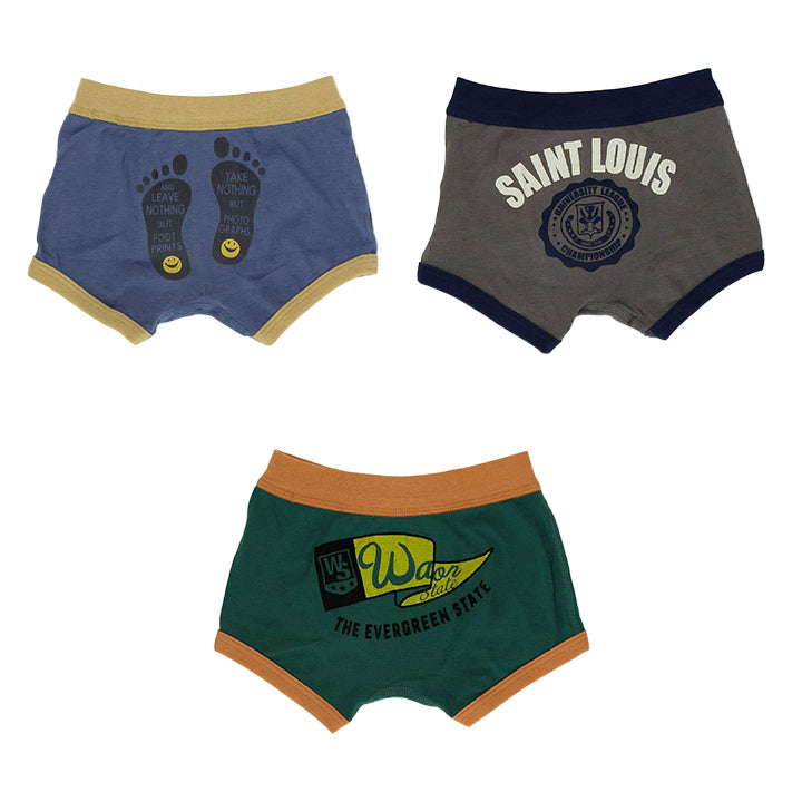 Ampersand アンパサンド 3P対象 男児 バックプリントボクサーパンツB