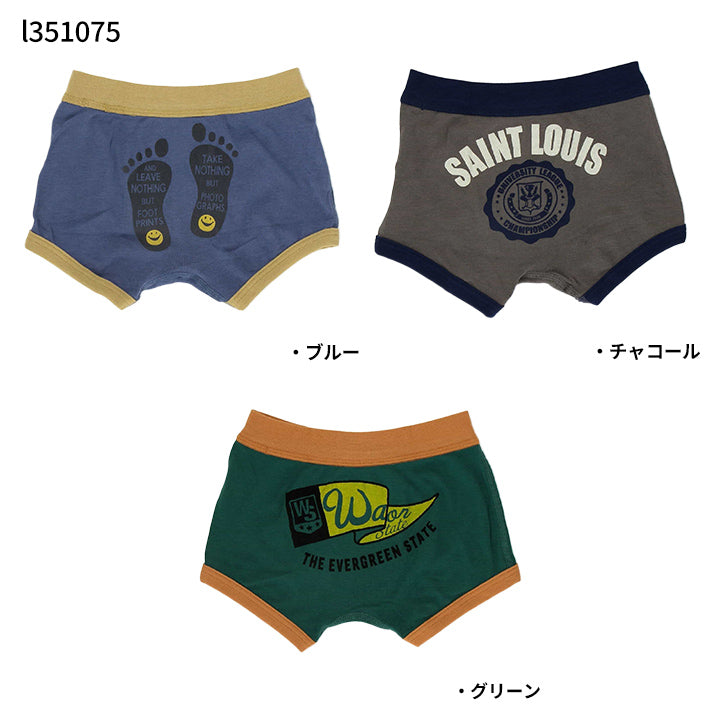 Ampersand アンパサンド 3P対象 男児 バックプリントボクサーパンツB