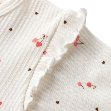 Ampersand チェリー柄　カバーオール