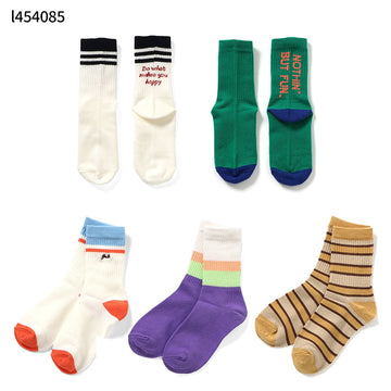 ampersand シンプルカラフルソックス