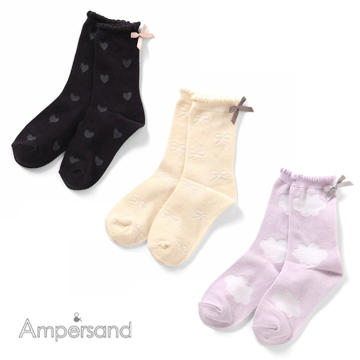 ampersand 総柄シアーソックス