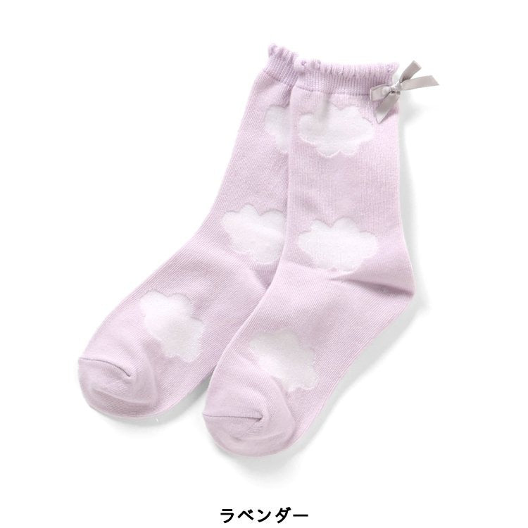 ampersand 総柄シアーソックス