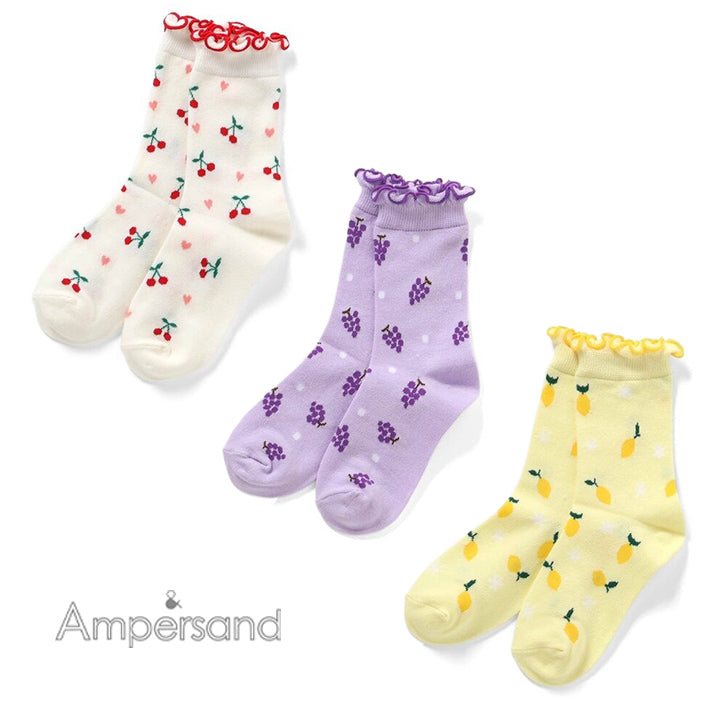 ampersand フルーツ柄ソックス