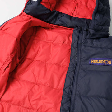 moujonjon ナイロンタフタ無地ダウンジャケット 収納袋付き