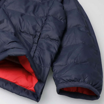 moujonjon ナイロンタフタ無地ダウンジャケット 収納袋付き