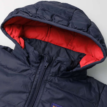 moujonjon ナイロンタフタ無地ダウンジャケット 収納袋付き