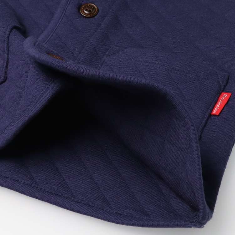 moujonjon ぞう刺繍入りニットキルトベスト