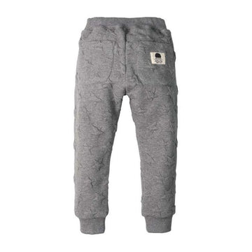 Moujonjon Star Pattern Quilted Hem Ribbed Pants