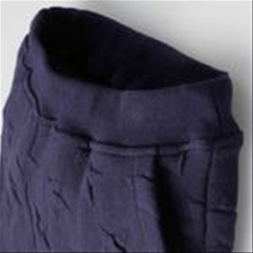 Moujonjon Star Pattern Quilted Hem Ribbed Pants