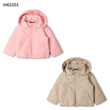 moujonjon ハート柄キルト中綿入りジャケット