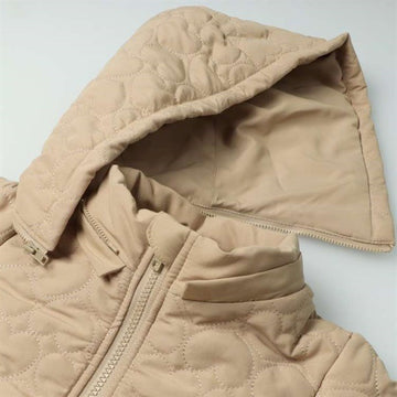 moujonjon ハート柄キルト中綿入りジャケット