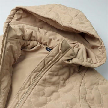 moujonjon ハート柄キルト中綿入りジャケット