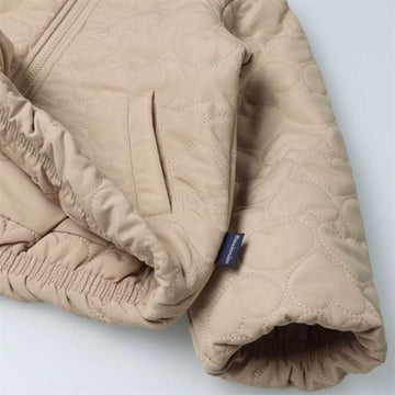 moujonjon ハート柄キルト中綿入りジャケット