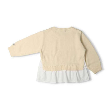 moujonjon 裾切替ウォッシャブルニット