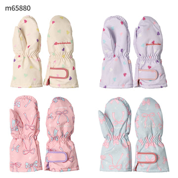 moujonjon ハート・リボン総柄スノーグローブ