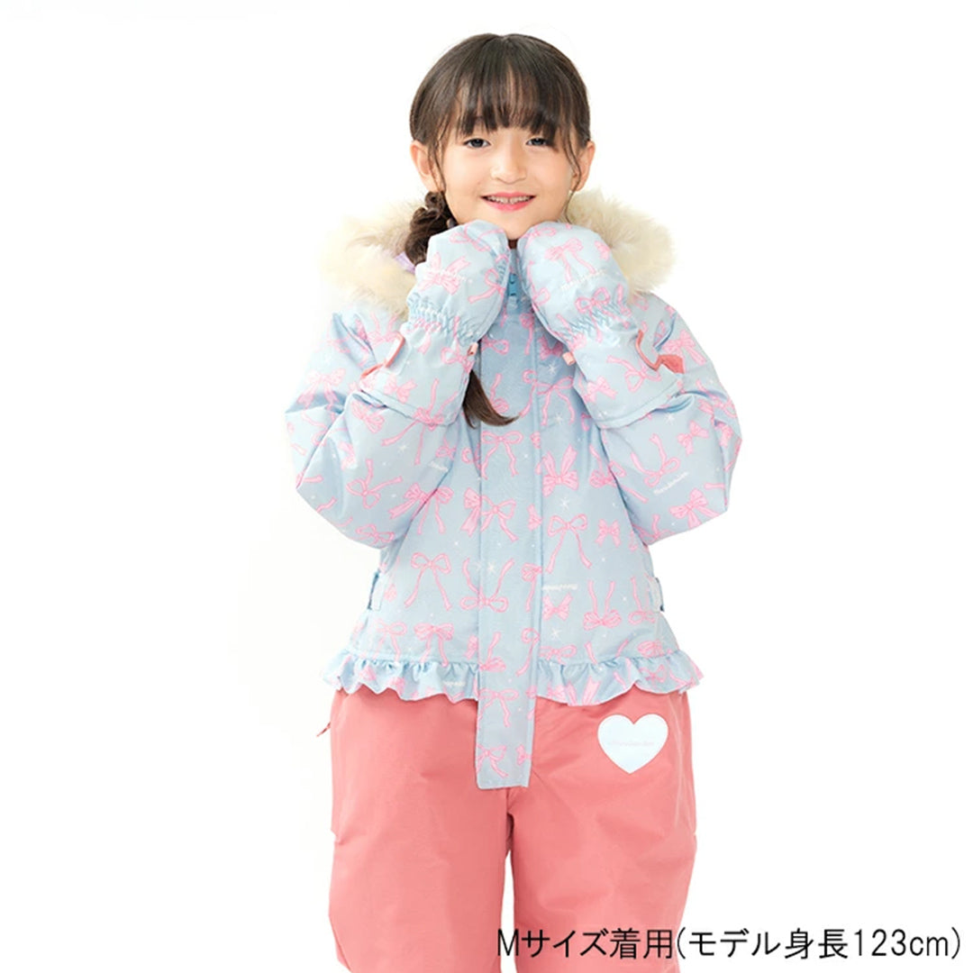 moujonjon ハート・リボン総柄スノーグローブ