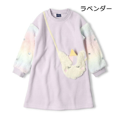crescent ボアポシェット ブークレー裏起毛ワンピース 80 90 100 110 120 130cm