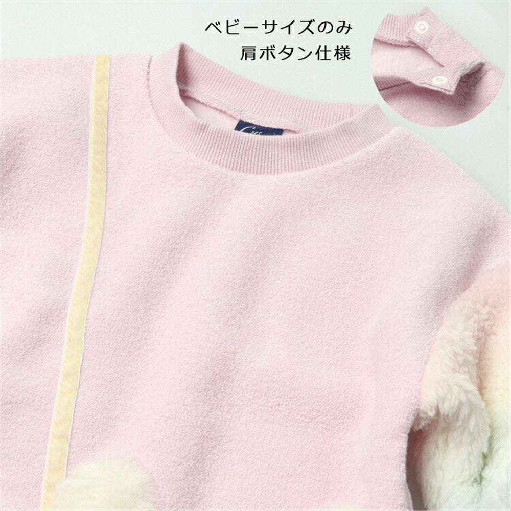 crescent ボアポシェット ブークレー裏起毛ワンピース 80 90 100 110 120 130cm