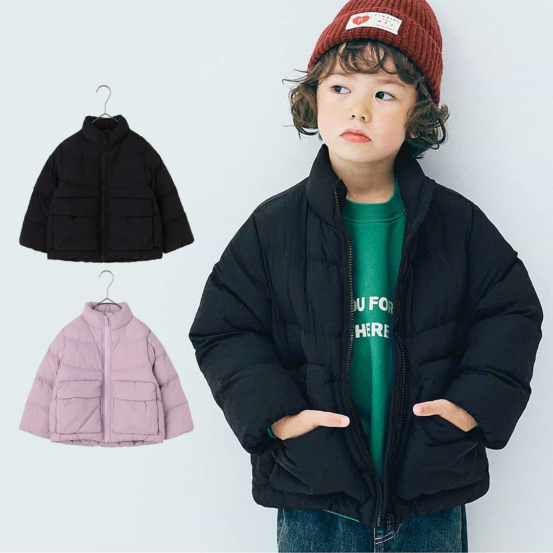 p.premier ほわほわ中綿のスタンドカラーパファージャケット マシンウォッシャブル