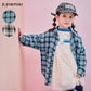 p.premier フランネルチェックオーバーシルエットシャツ