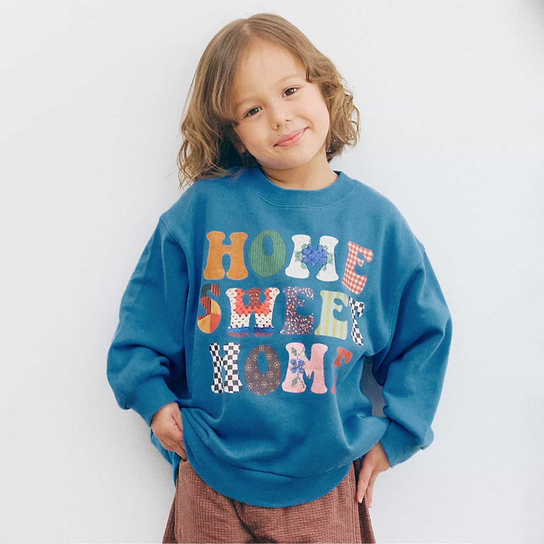 p.premier ヴィンテージファブリックフォトロゴトレーナー