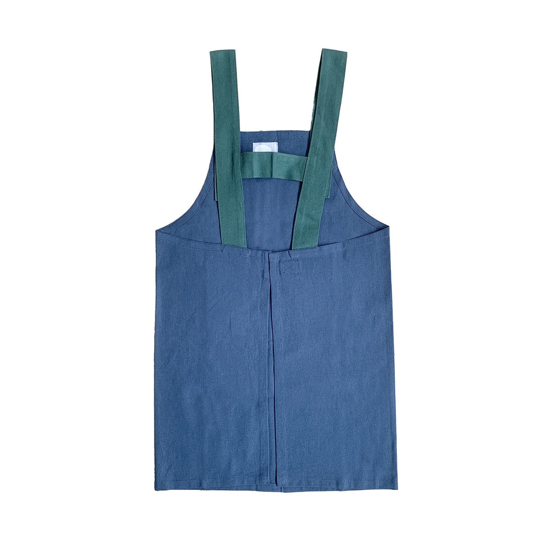 Apron for children, kids, bandana set, easy to use, stylish, for school lunches, Velcro, for boys and girls, 120cm, 130cm, for nursery school, for elementary school students, 100% cotton, free shipping