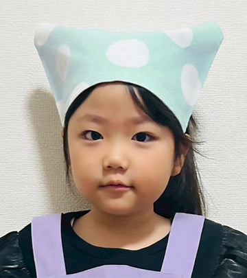 Apron for children, kids, bandana set, easy to use, stylish, for school lunches, Velcro, for boys and girls, 120cm, 130cm, for nursery school, for elementary school students, 100% cotton, free shipping