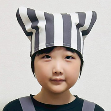 Apron for children, kids, bandana set, easy to use, stylish, for school lunches, Velcro, for boys and girls, 120cm, 130cm, for nursery school, for elementary school students, 100% cotton, free shipping