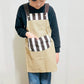 Apron for children, kids, bandana set, easy to use, stylish, for school lunches, Velcro, for boys and girls, 120cm, 130cm, for nursery school, for elementary school students, 100% cotton, free shipping