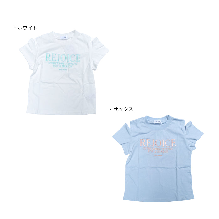 RiCO SUCRE REJOICEロゴ肩あきTシャツ