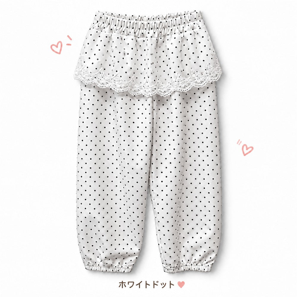 女の子 薄手レースフリルロングパンツ 5柄 90～120cm 商品画像7