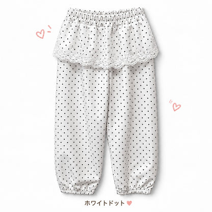女の子 薄手レースフリルロングパンツ 5柄 90～120cm 商品画像7