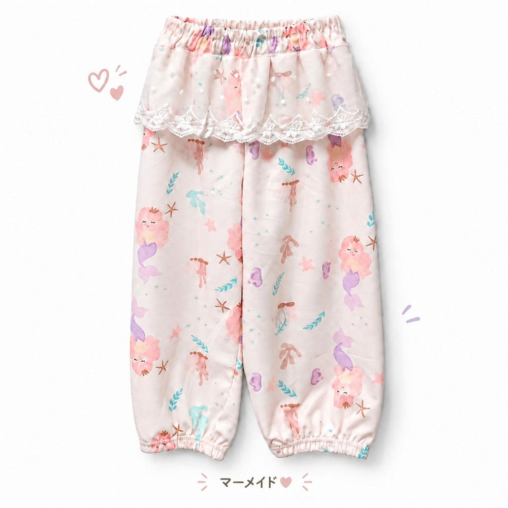 女の子 薄手レースフリルロングパンツ 5柄 90～120cm 商品画像11